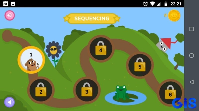 Hệ thống câu đố trong Game Codemonkey được xây dựng theo từng cấp độ từ dễ đến khó