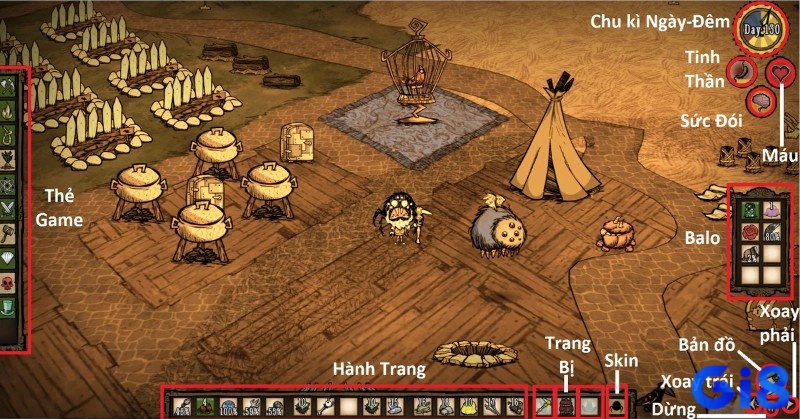 Có ô trang bị hiển thị ở cạnh dưới
